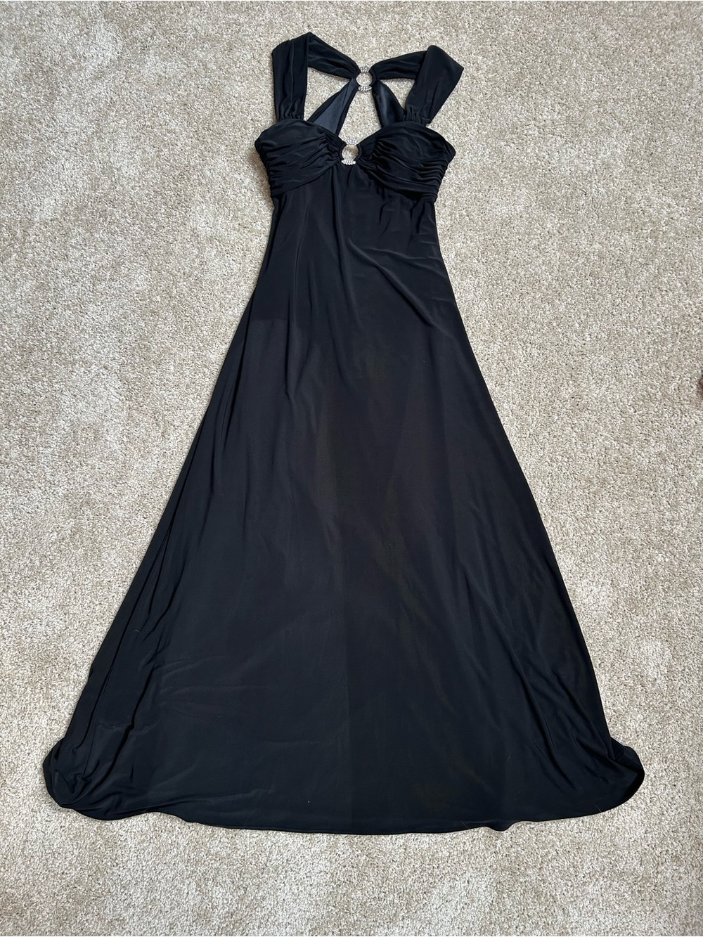 Vintage Betsy & Adam long black evening gown (Size 14)
